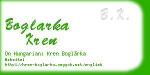 boglarka kren business card