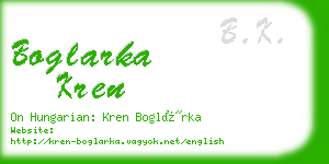 boglarka kren business card